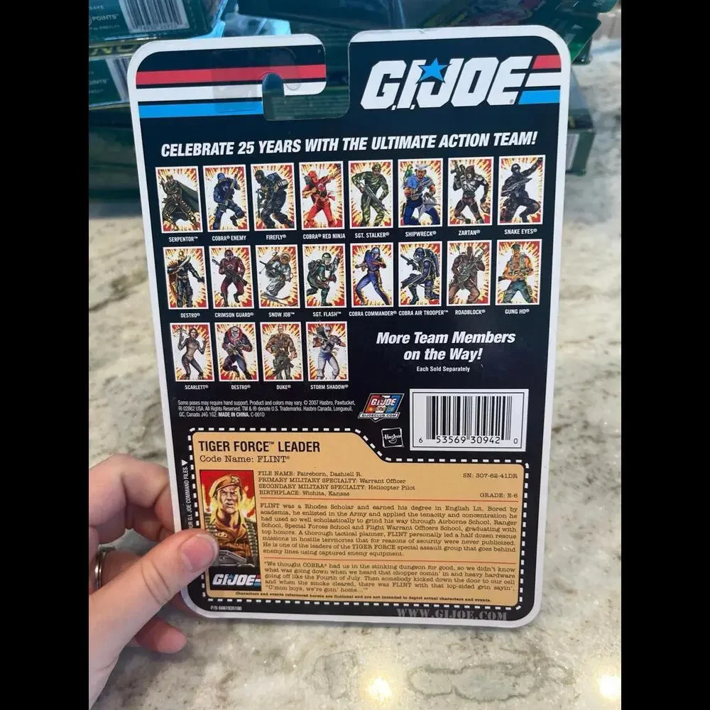 2007 GI Joe Flint‎ Tiger Force Leader Hasbro 25th Anniversary New Action Figure